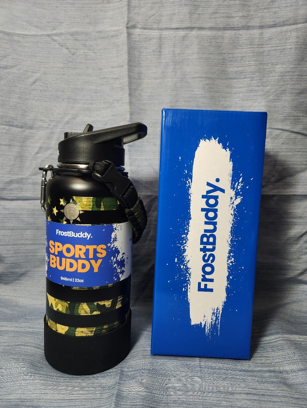 FrostBuddy Sports Buddy Water Bottle - Black & Camo